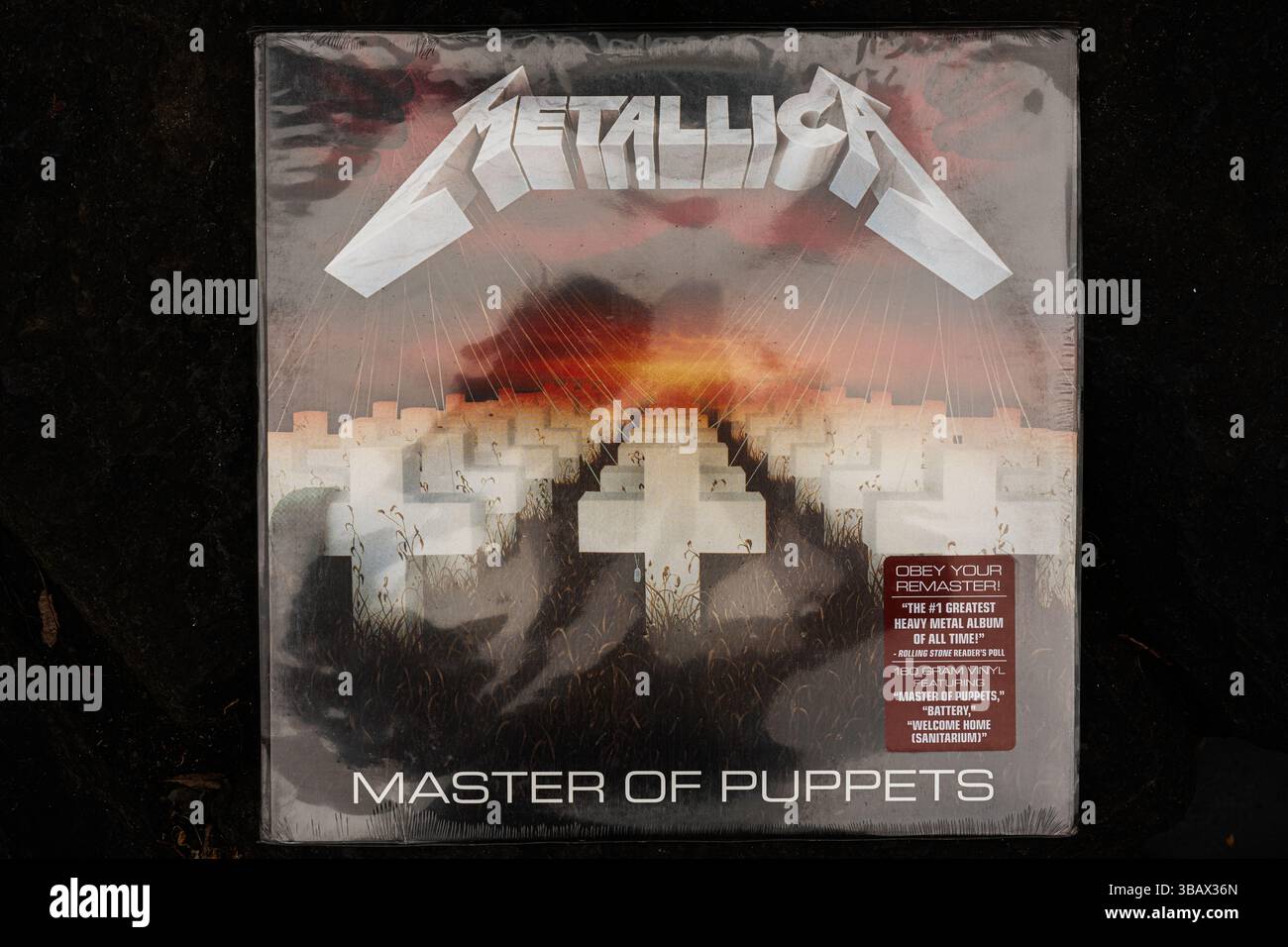 METALLICA MASTER OF PUPPETS - Vintage cover album Stock