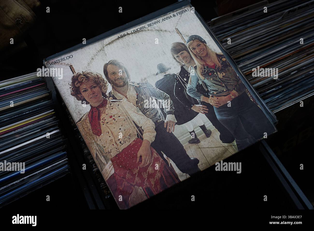 Lviv, Ukraine - May 13, 2025: Vintage Abba Waterloo 1974 album cover ...