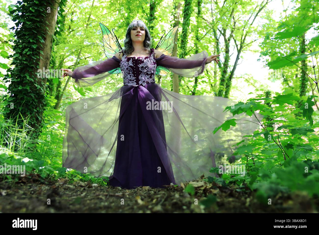 purple elf dress Purple Elf Fantasy Dress - Golden Rome Greek Goddess - Fairy Evening Dress