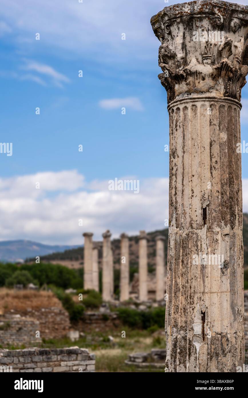 Bishop's Palace ruins with standing columns, a medieval addition to ...