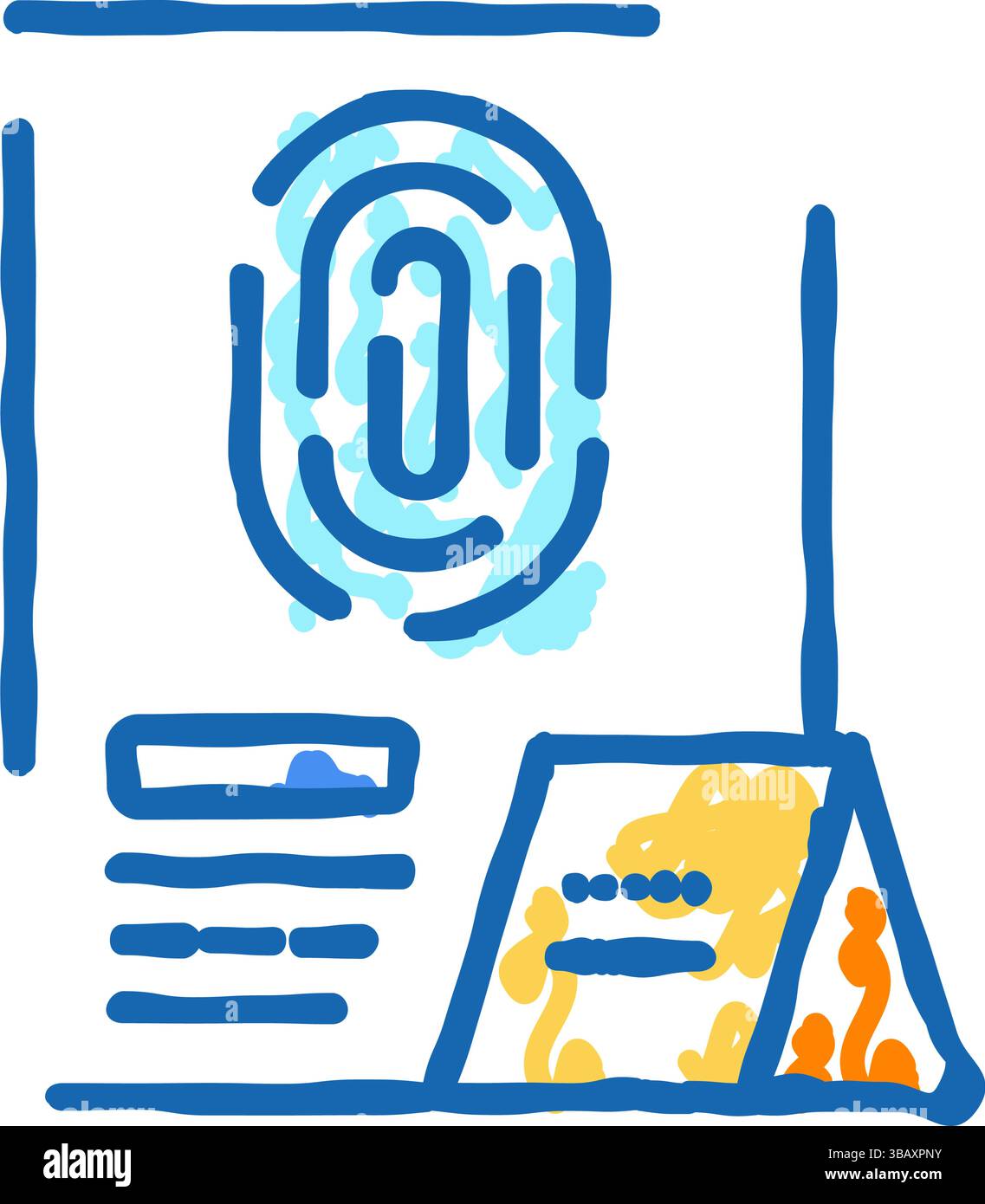 fingerprint crime icon doodle illustration Stock Vector Image & Art - Alamy