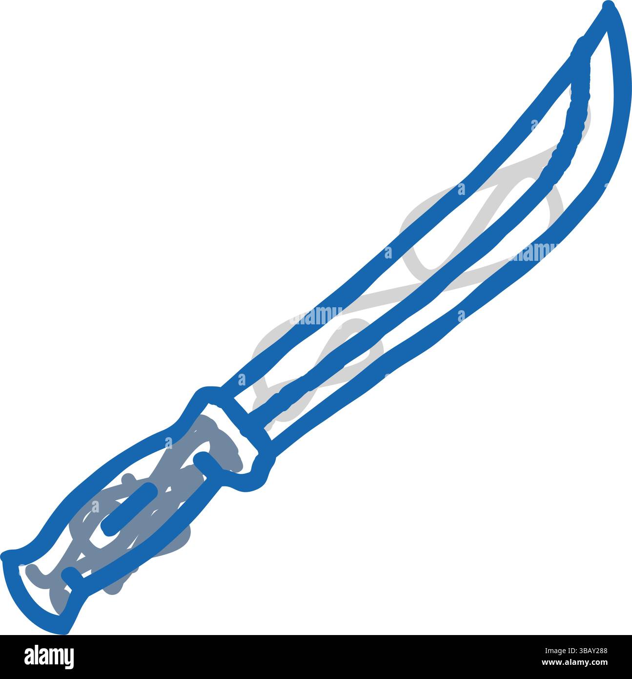 machete weapon war icon doodle illustration Stock Vector Image & Art ...