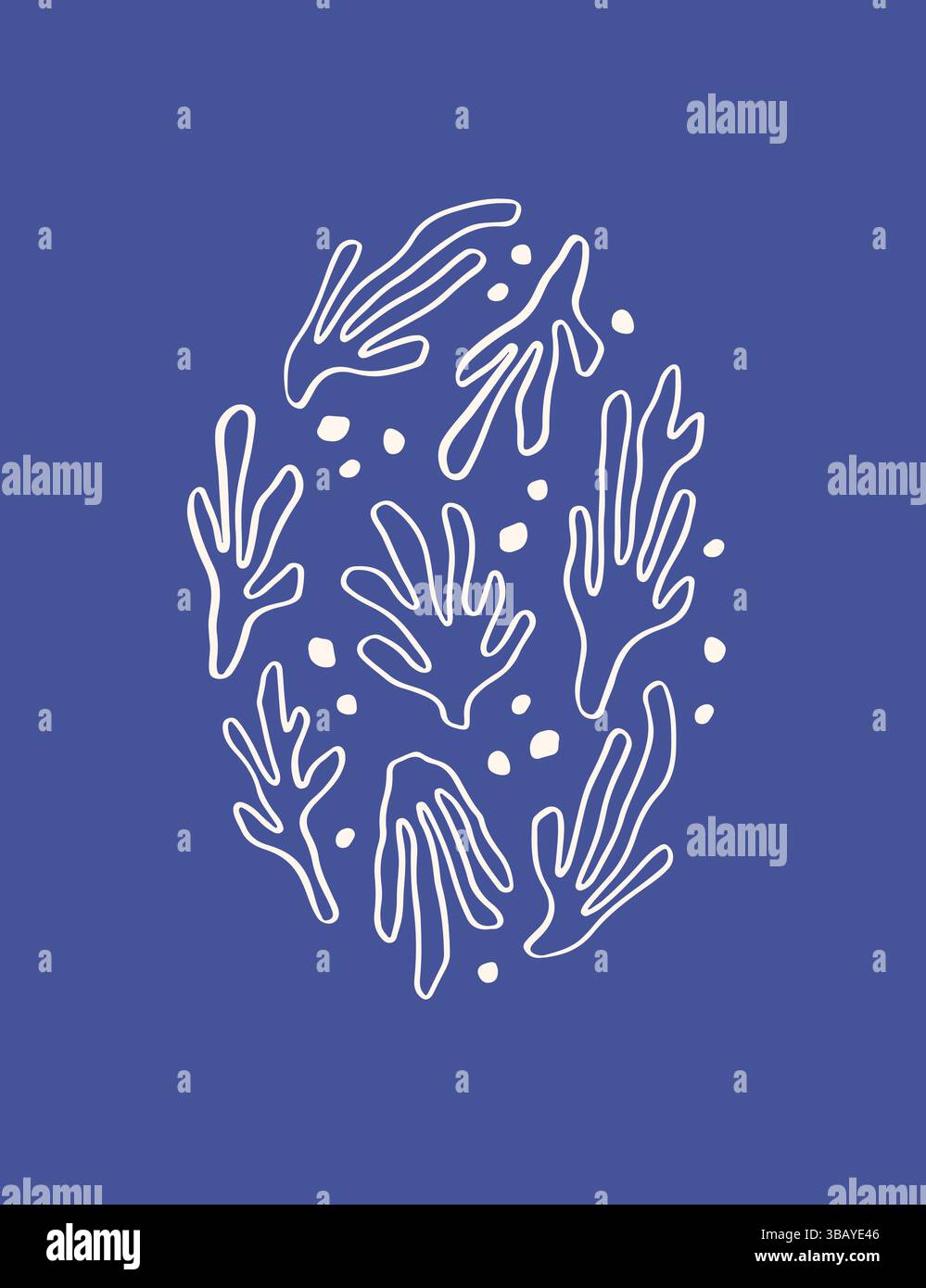 Whimsical hand drawn coastal poster Stock Vector Image & Art - Alamy