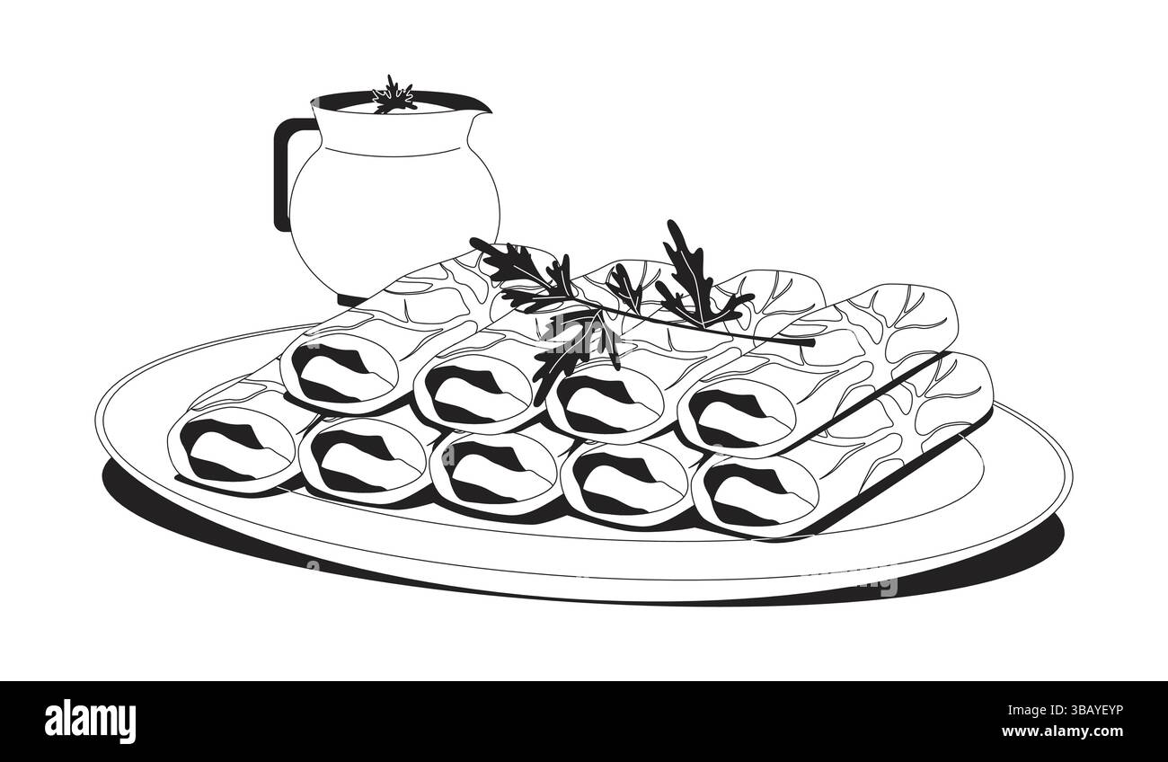 Mediterranean appetizer stuffed dolma Stock Vector Images - Alamy