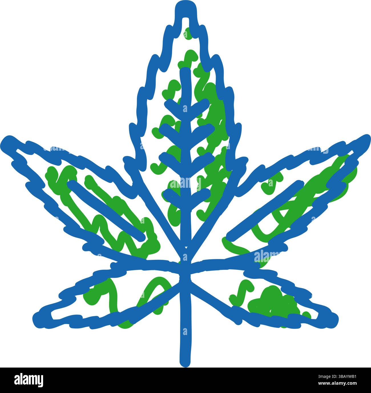 cannabis plant leaf hemp icon doodle illustration Stock Vector Image ...