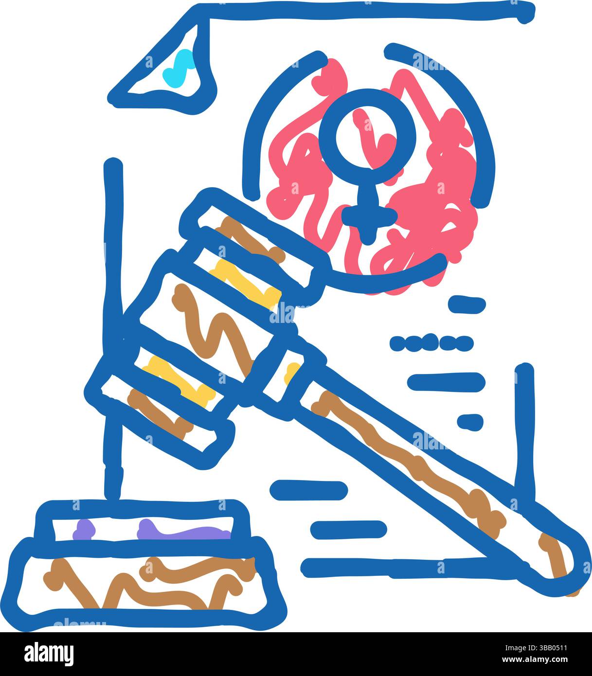 womens rights feminism woman icon doodle illustration Stock Vector ...