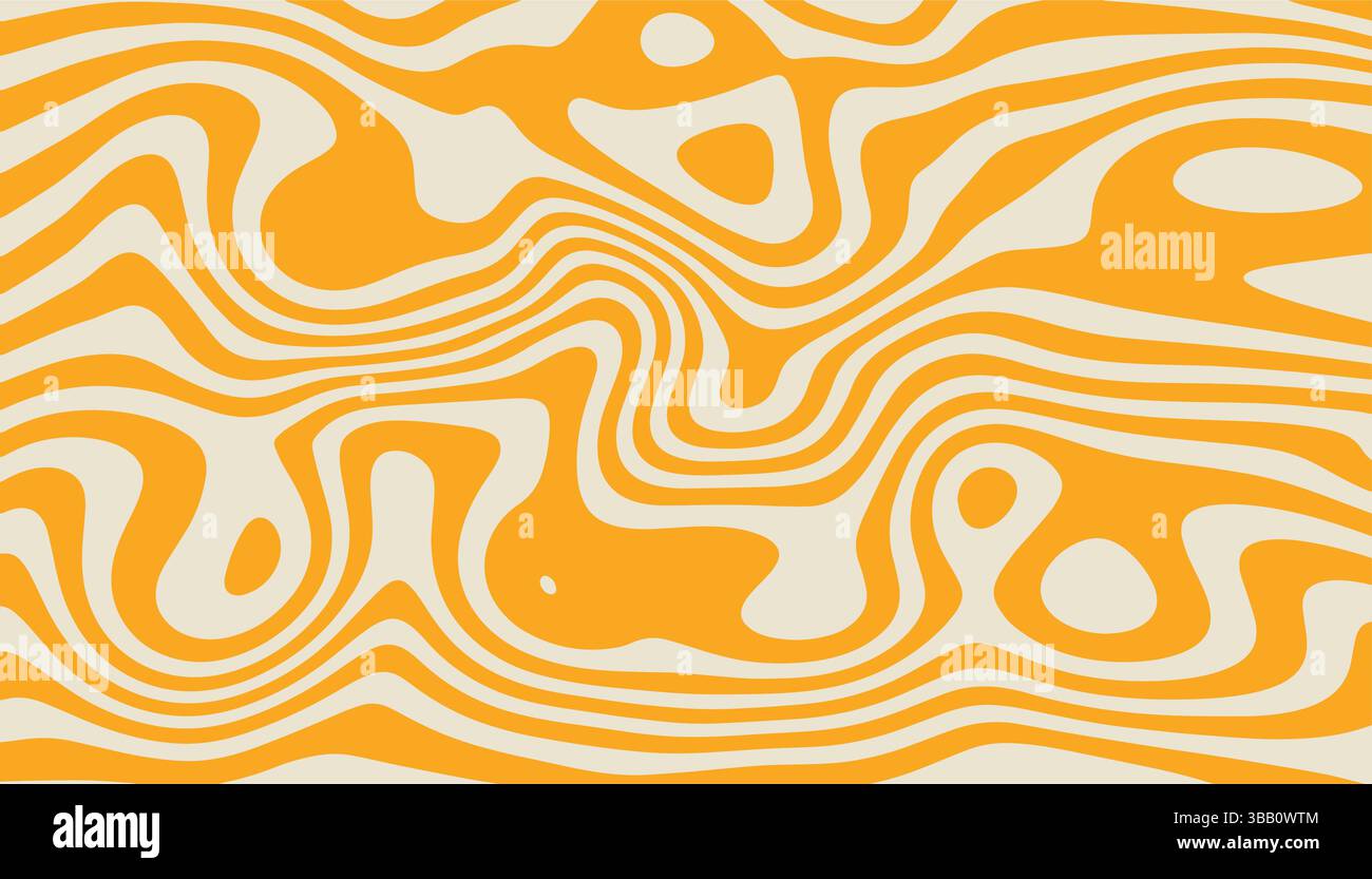 Abstract horizontal background with flowing wavy stripes. Smooth fluid ...