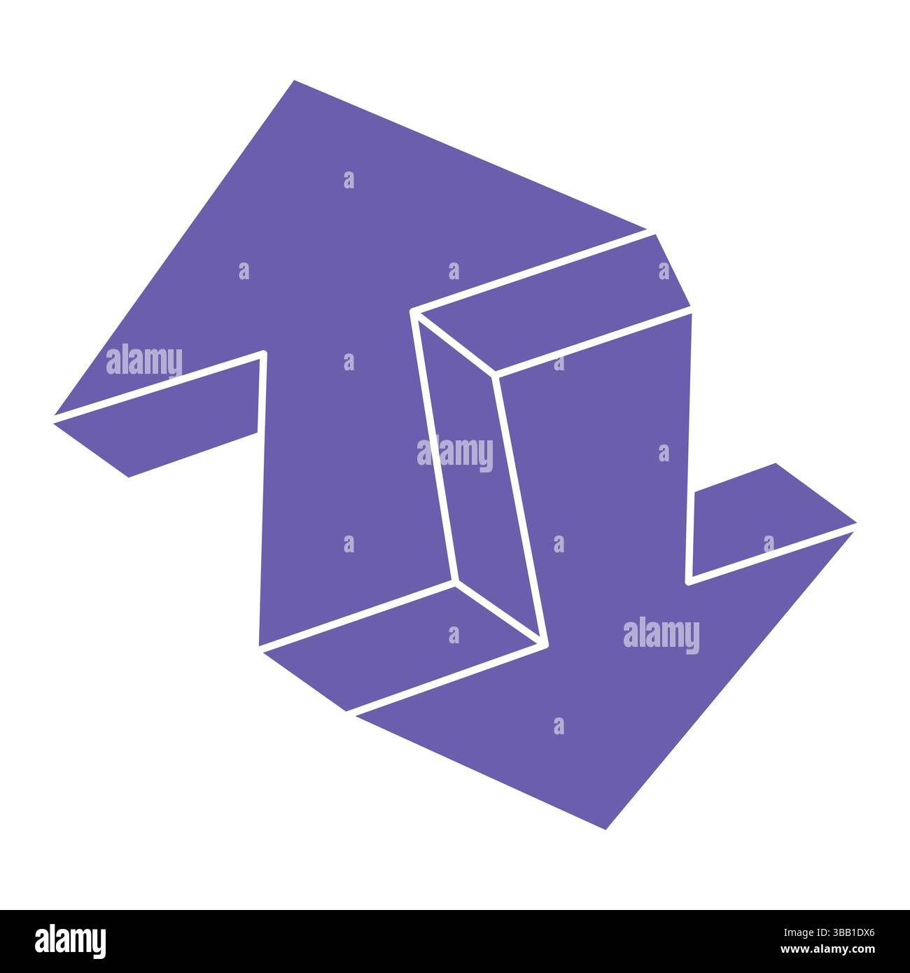 Impossible shape. Logo. Sacred geometry figure. Optical illusion ...