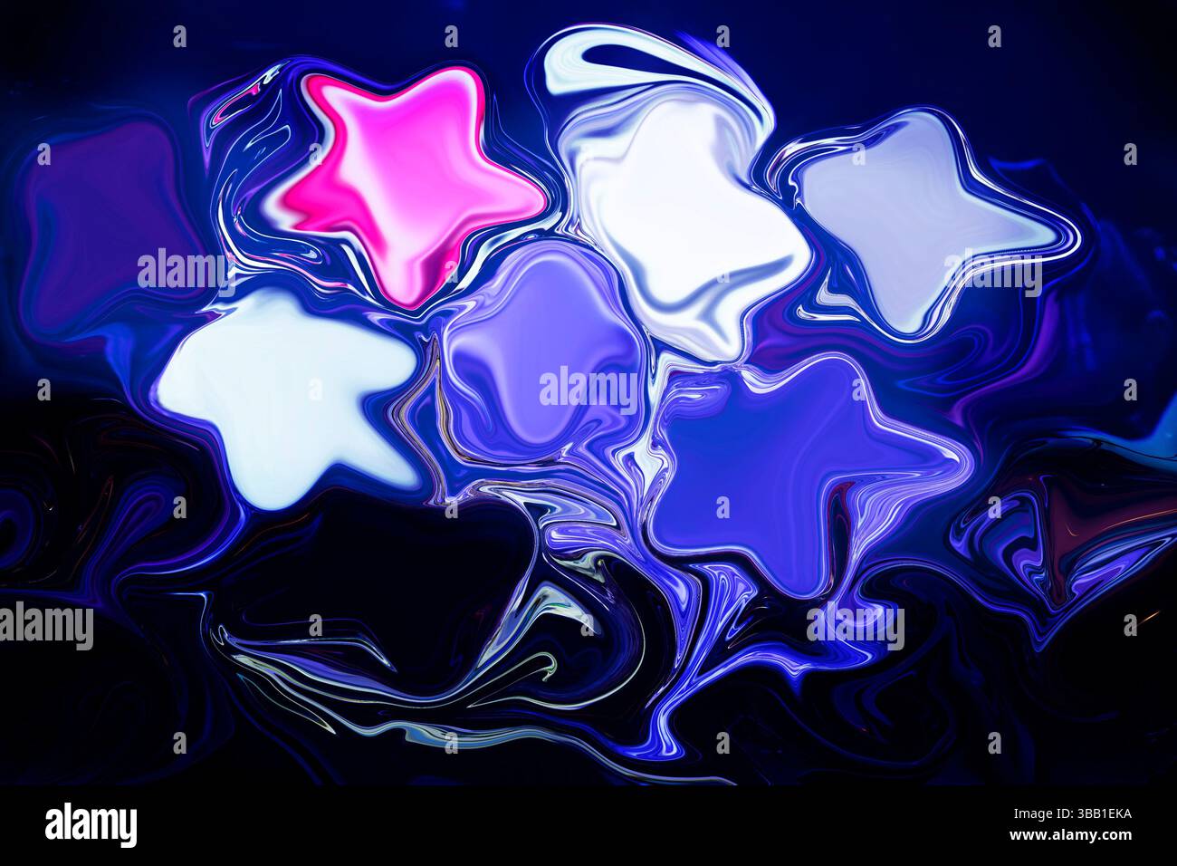Abstract background of blurred multi-colored stars. Stock Photo