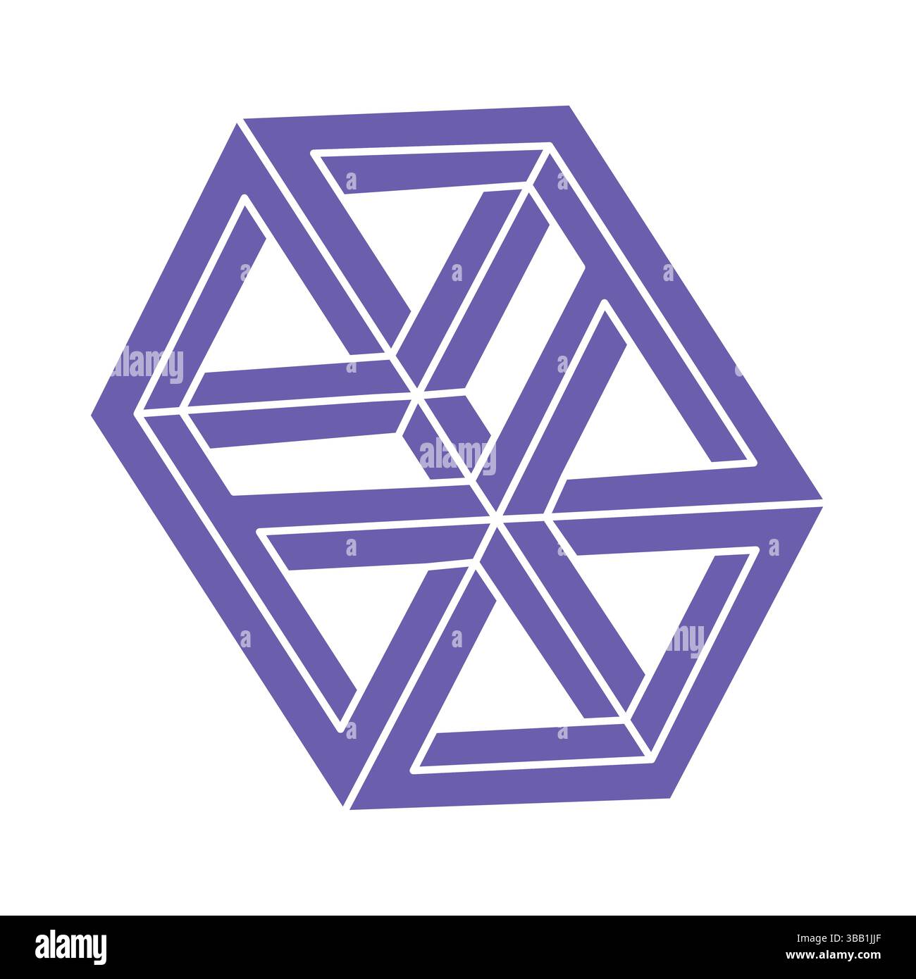 Optical illusion. Impossible shapes vector. Optical art object ...