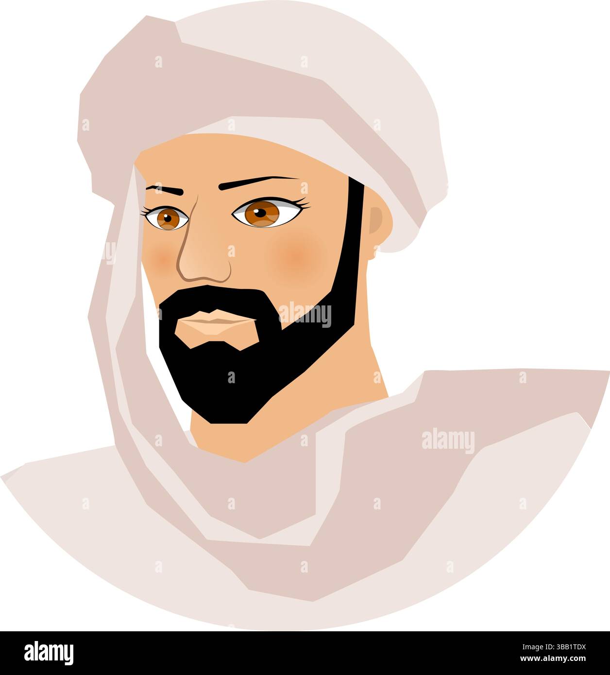 Vector people. Avatar. Handsome Arab man in traditional clothing ...
