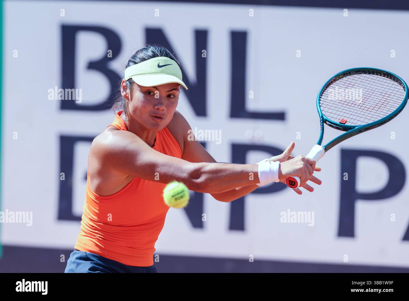 Rome, Italy. 12th May, 2025. Emma Raducanu (GBR) rank 49 seen in action ...