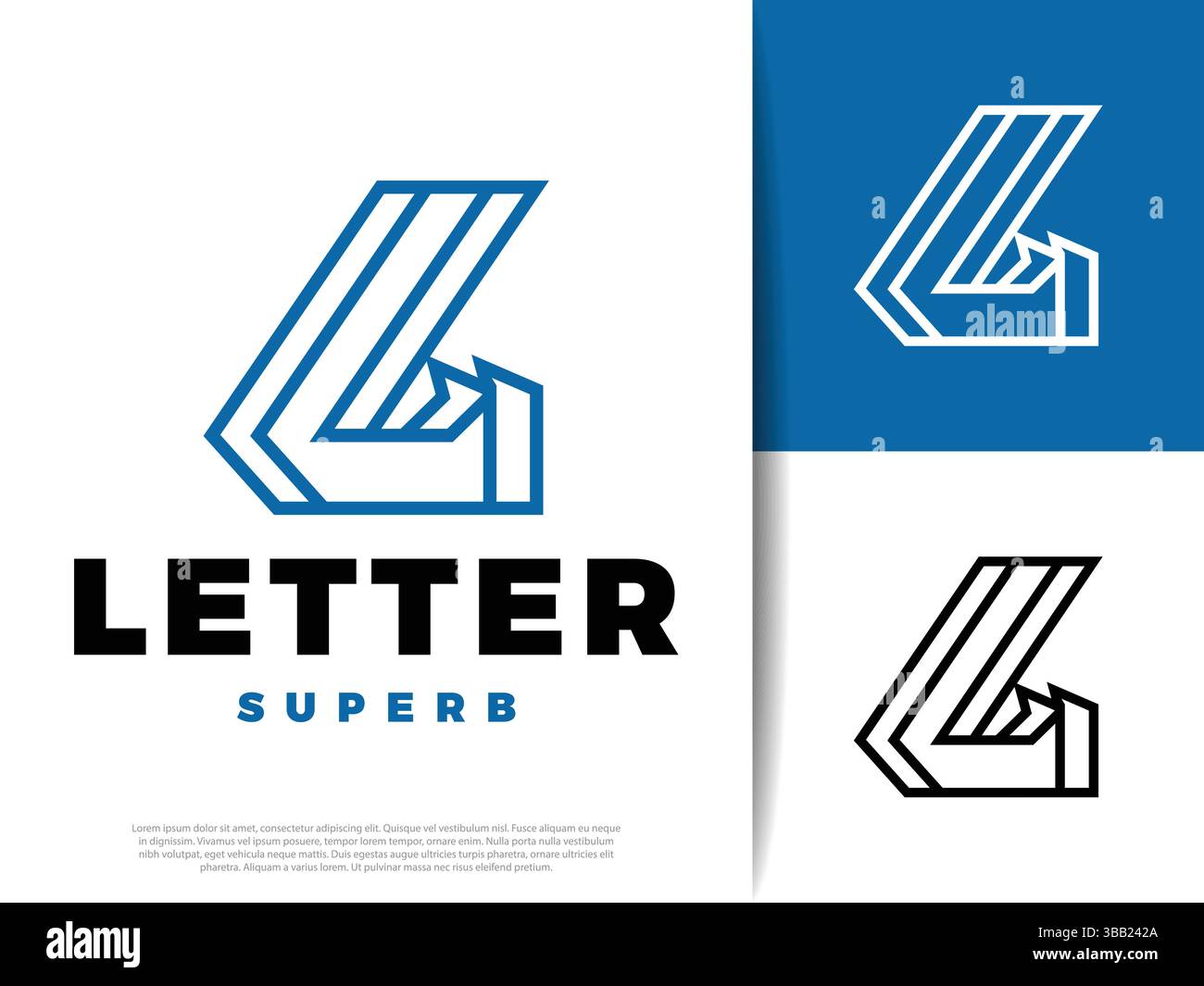 Initial Letter BB Icon Illustration Design Stock Vector