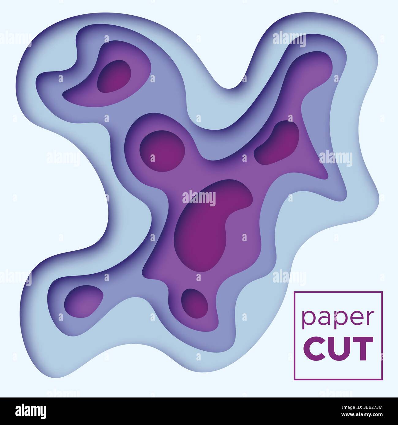 Abstract  Background with Paper Cut shapes. Vector illustration Stock Vector