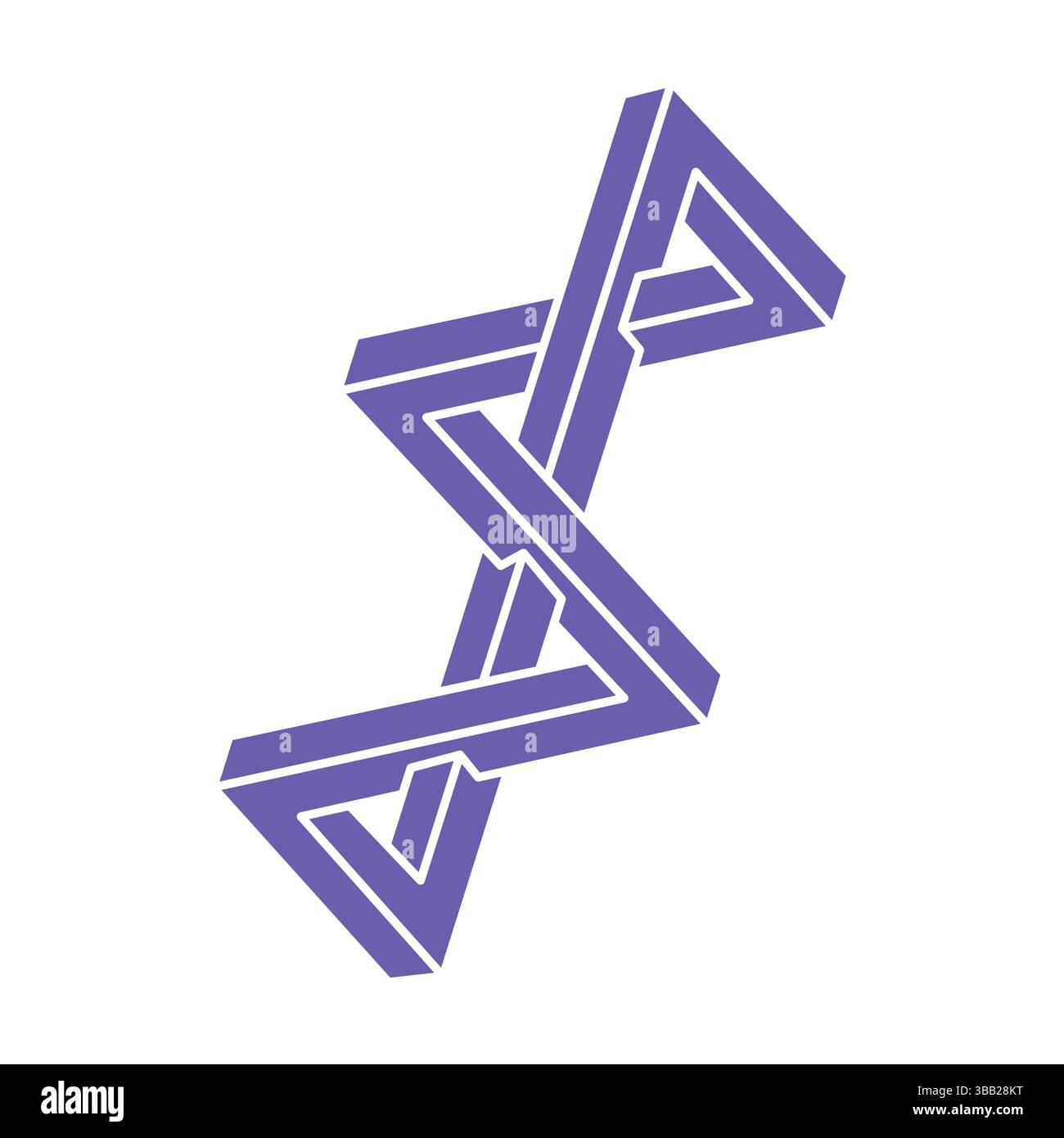 Impossible shapes. Logo. Sacred geometry figures. Optical illusion ...