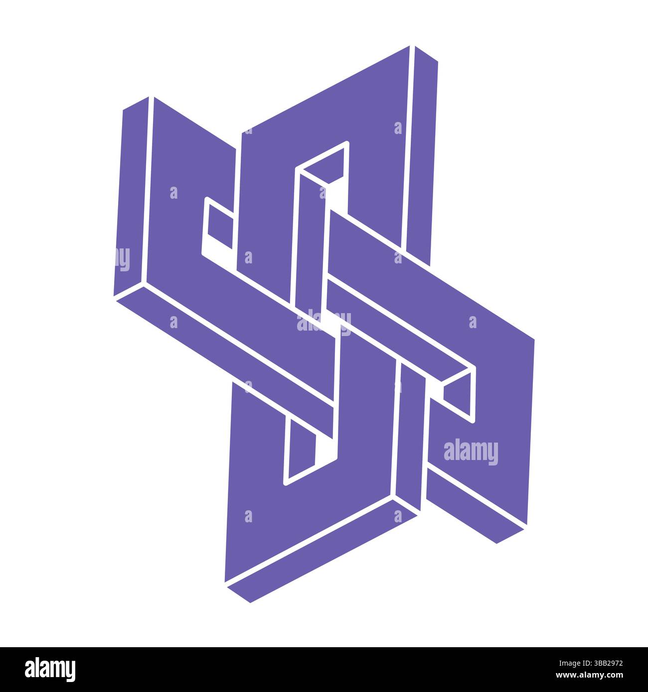 Illusion shapes. 3d geometry. Optical illusion figure. Sacred geometry ...