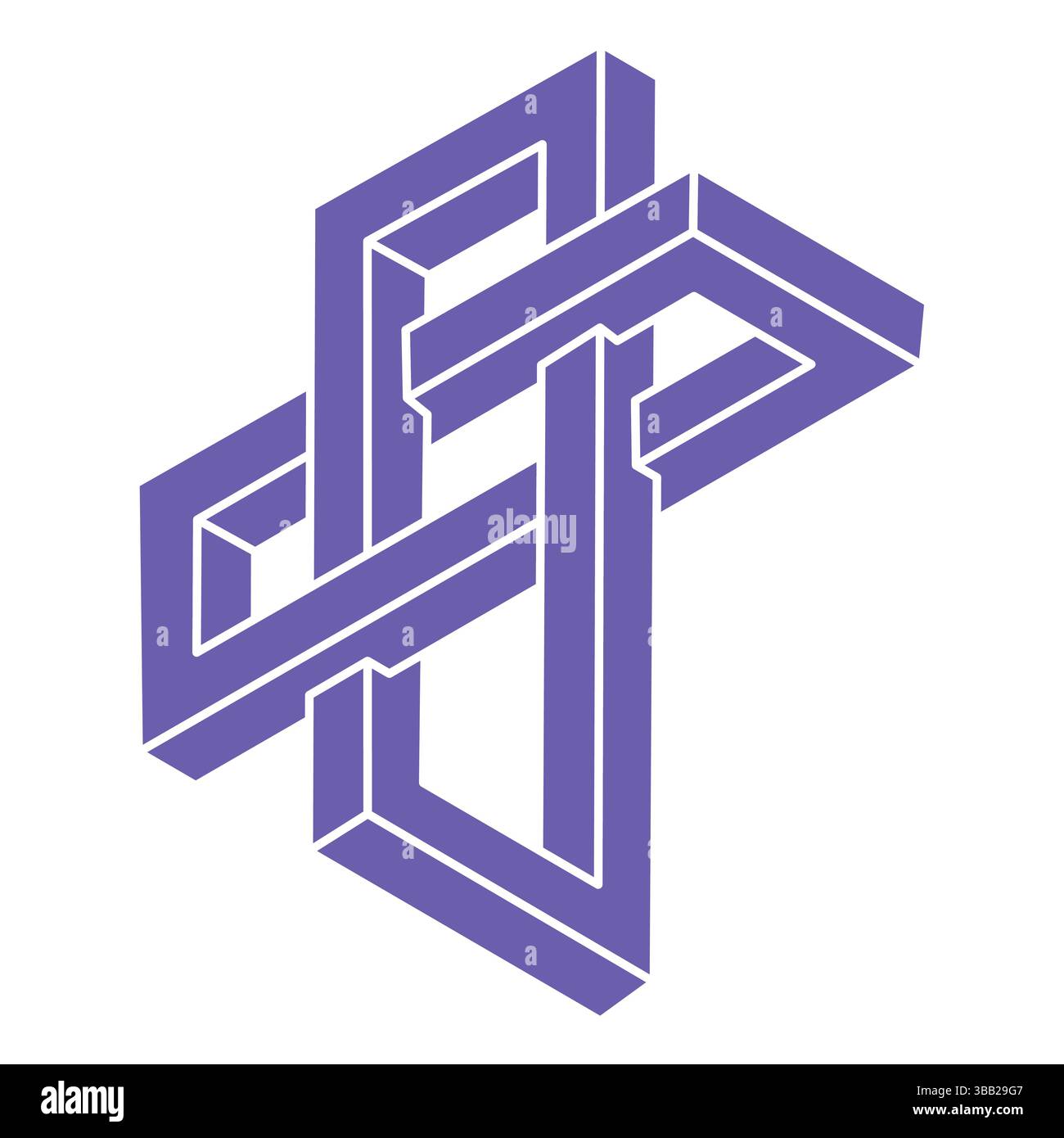 Illusion shapes. 3d geometry. Optical illusion figures. Sacred geometry. Stock Vector