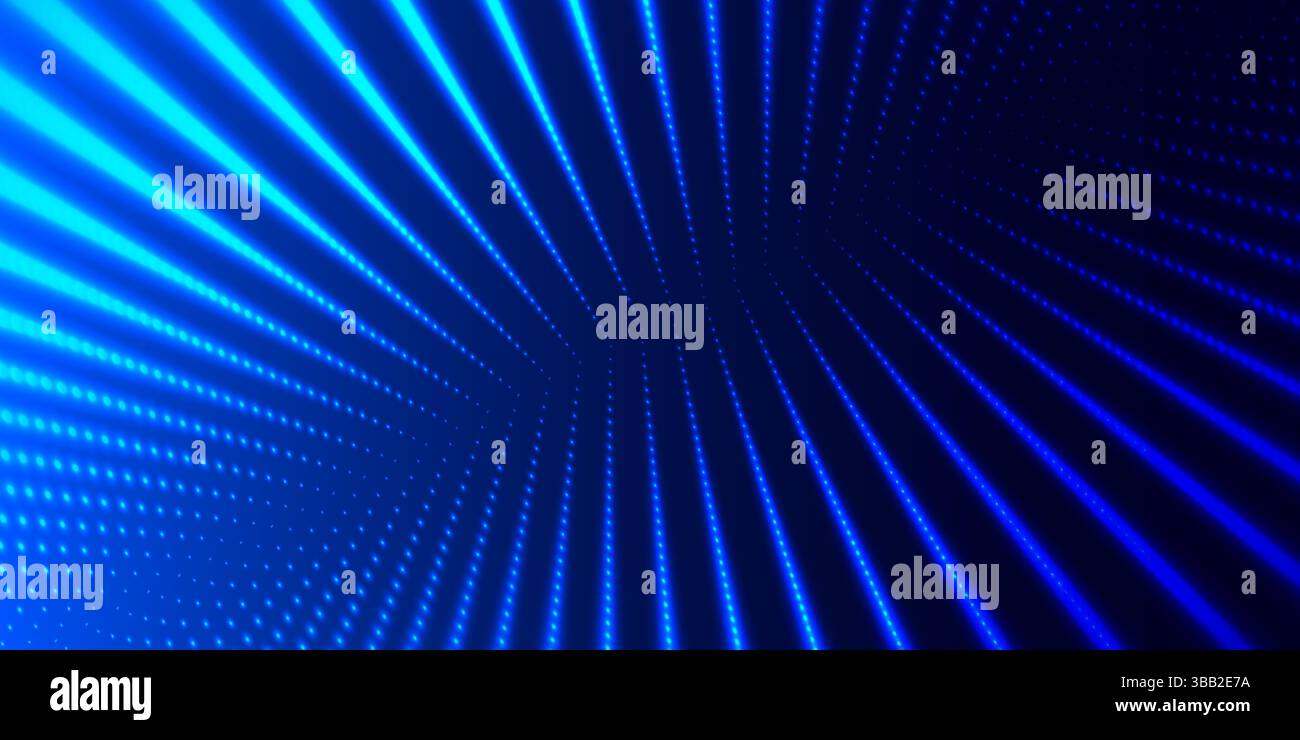 Blue Digital Dots Grid Abstract Background. Light Futuristic Technology ...