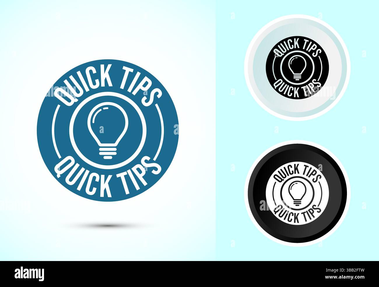 Quick tips icon design illustration, Tips and tricks sign symbol in ...