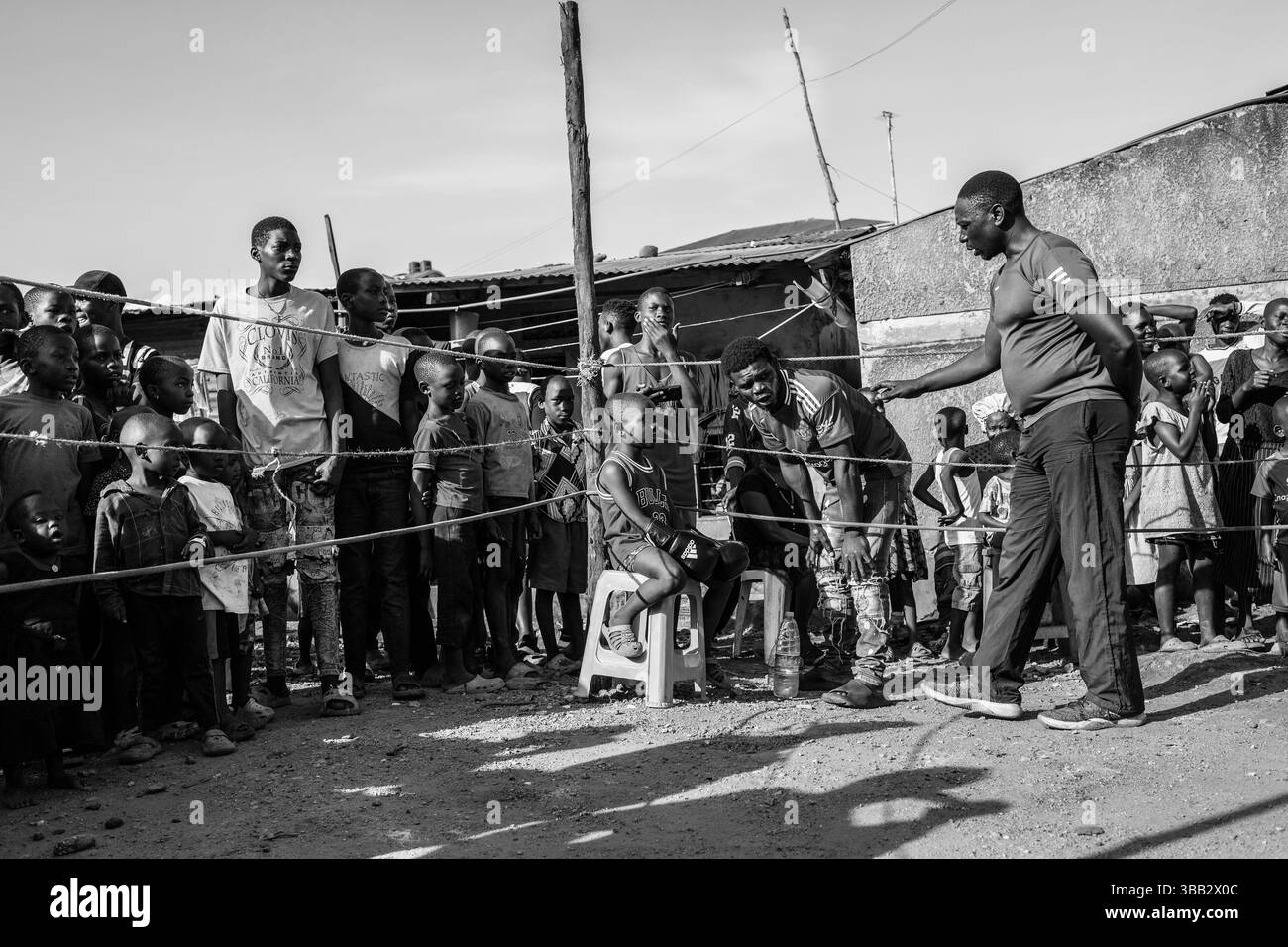 African Boxing Ropes Boxing in Katanga, Kampala, Uganda, Africa Stock Photo - Alamy
