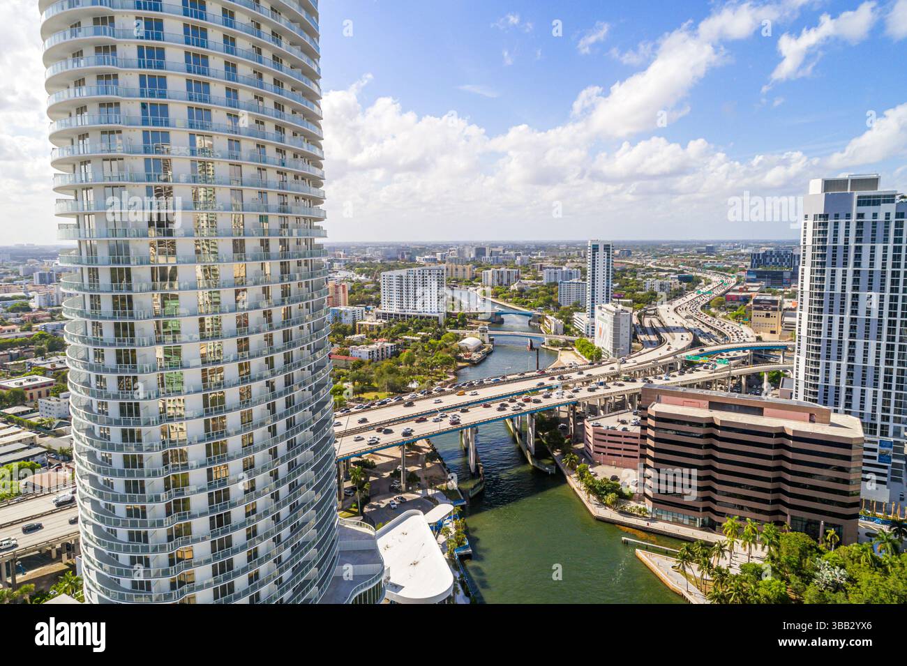 Two Riverside Miami Miami Florida,Brickell Financial District,I95 Interstate 95 highway ...