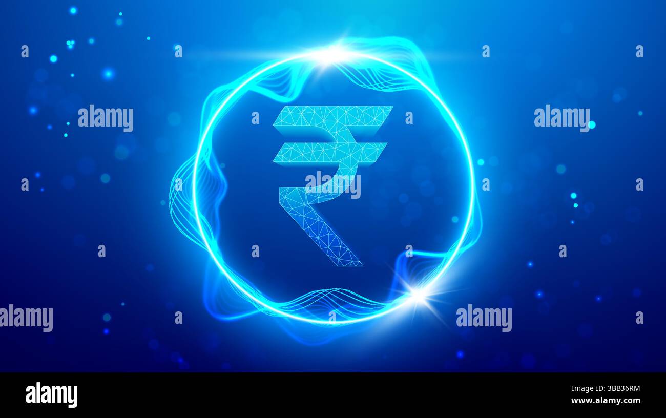 Indian rupee symbol in neon hi-res stock photography and images - Alamy