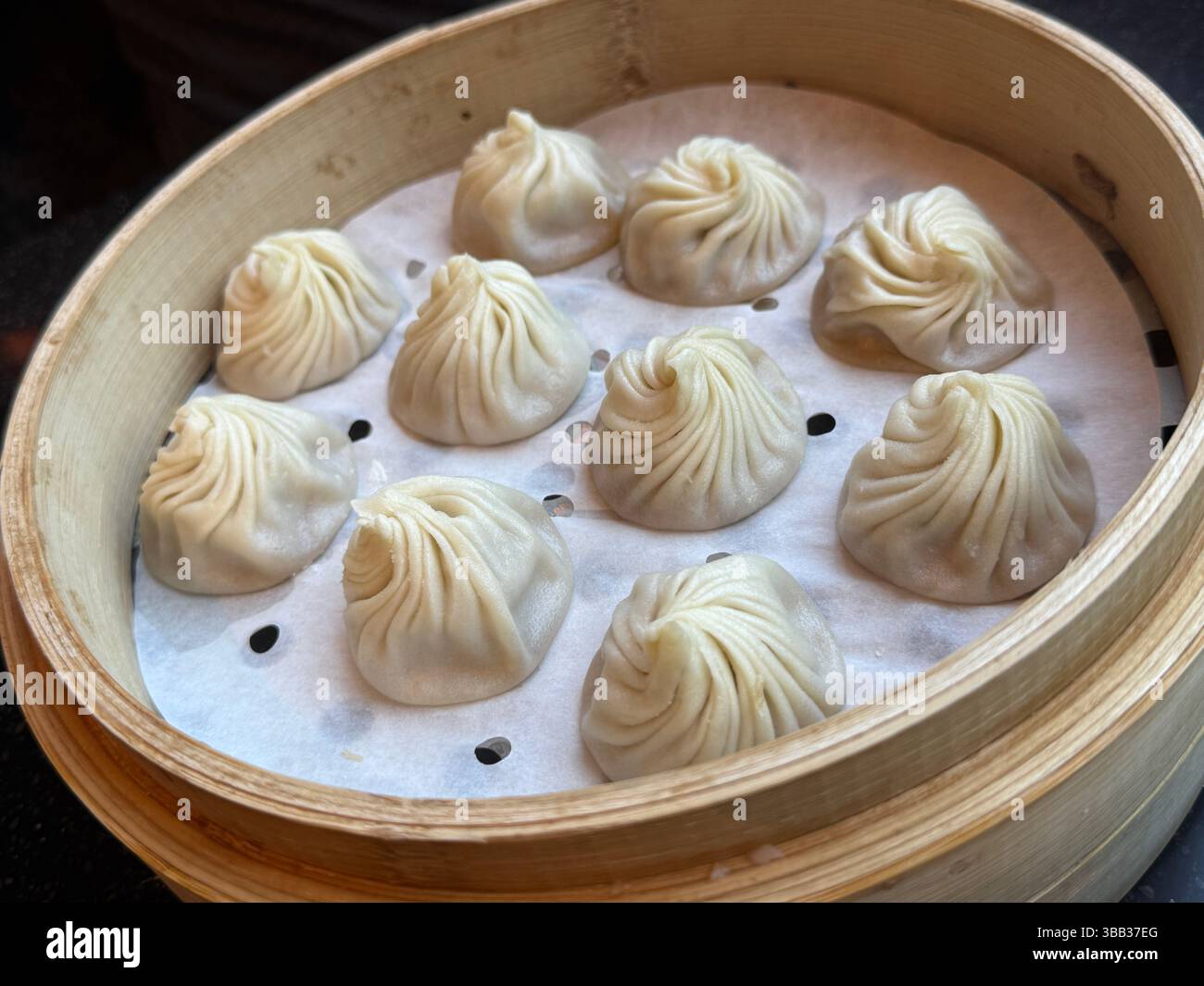 Dumplings from Din Tai Fung in San Diego, CA - Smartphone Captured Stock Image