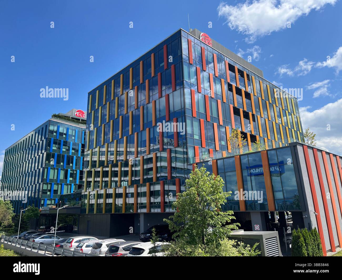 Richhill Business Centre office building in Sofia Bulgaria, EGT Digital headquarters, EGT office, Sofia Bulgaria, Eastern Europe, Balkans, EU - Smartphone Captured Stock Image