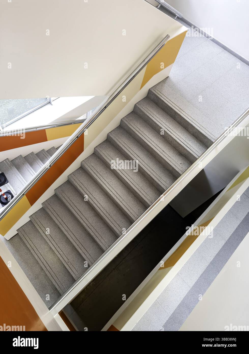 Interior staircase perspective, construction and architecture, detail ...