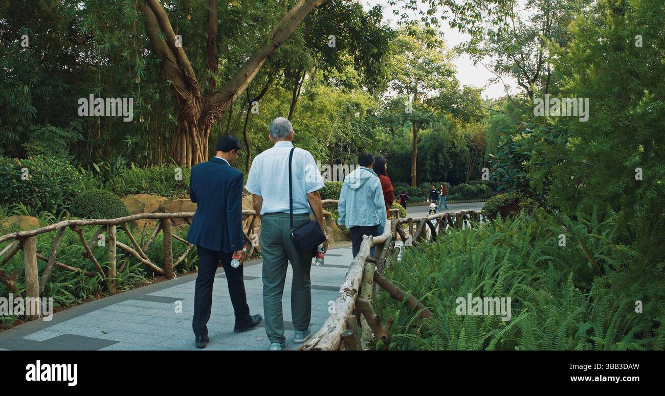 Walk In Breeding Chengdu, Sichuan, China. Tourists Visit Chengdu Research Base Of Giant ...