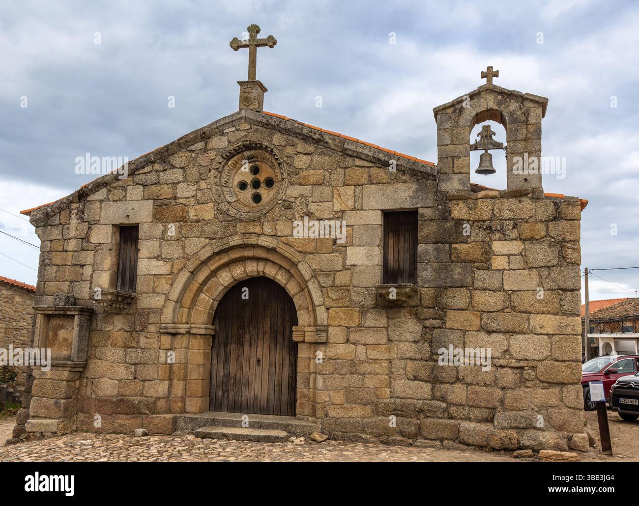 Iglesia románica de Alfaiates, Portugal Stock Photo