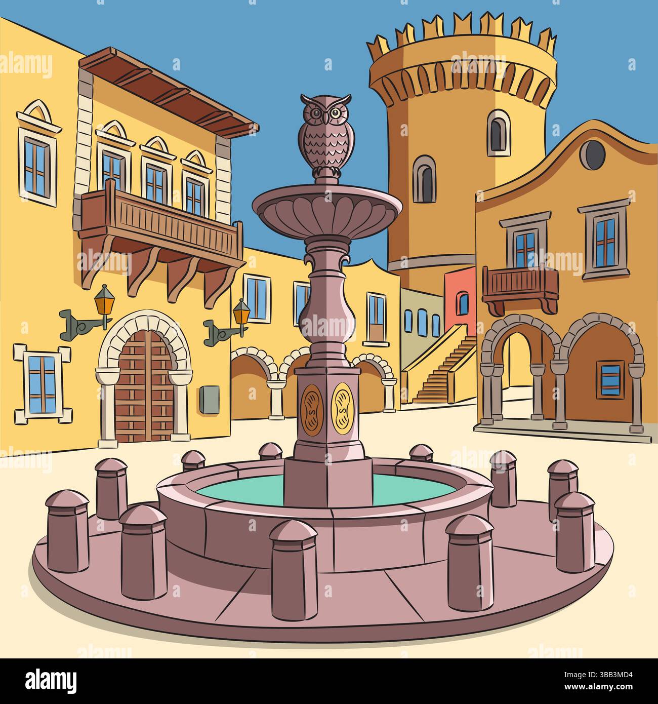 rhodes-medieval-old-town-stock-vector-images-alamy