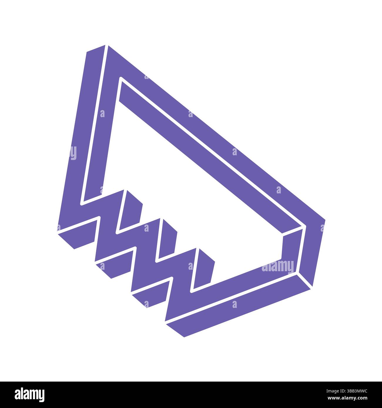 Impossible shape. Sacred geometry figures. Optical illusion. Abstract ...