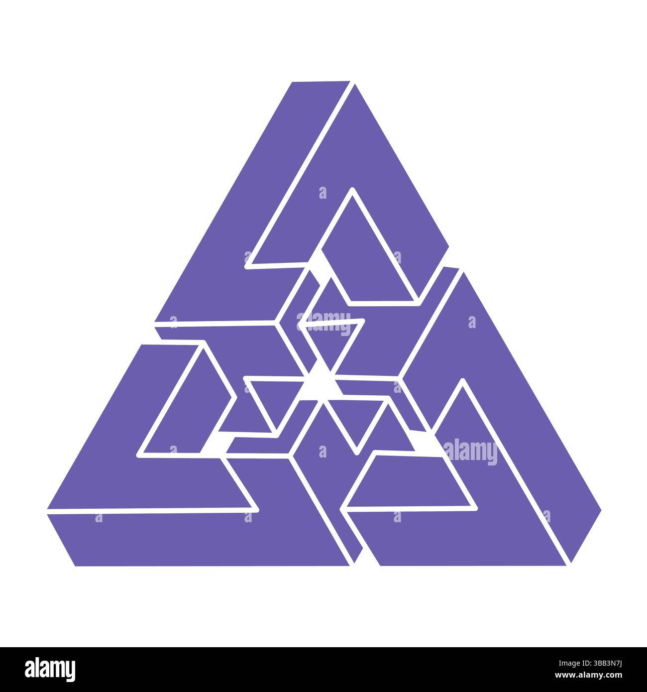 Illusion shapes. 3d geometry. Optical illusion figures. Sacred geometry. Stock Vector