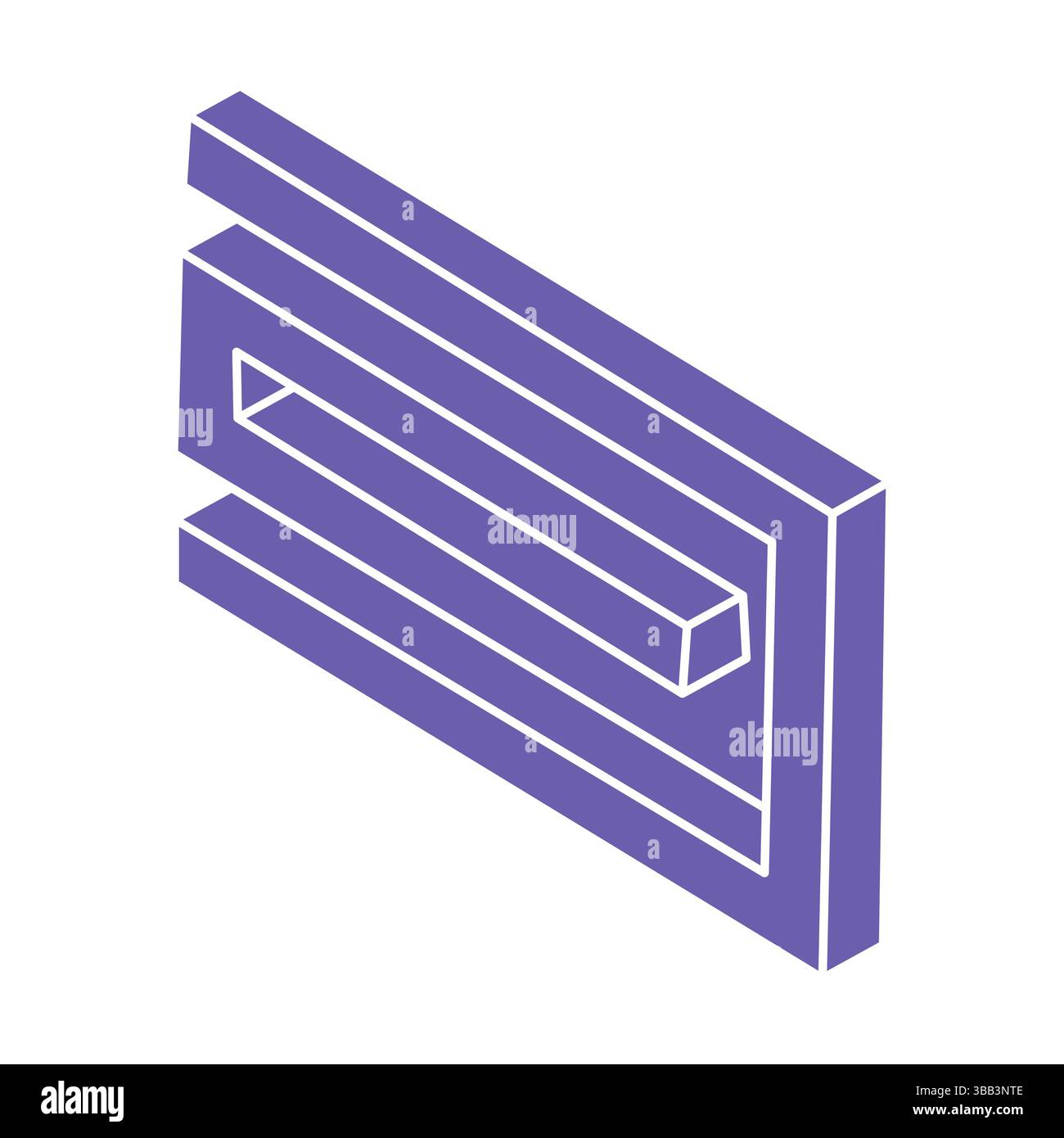 Optical illusion. Impossible shapes. Sacred geometry figure. Abstract ...
