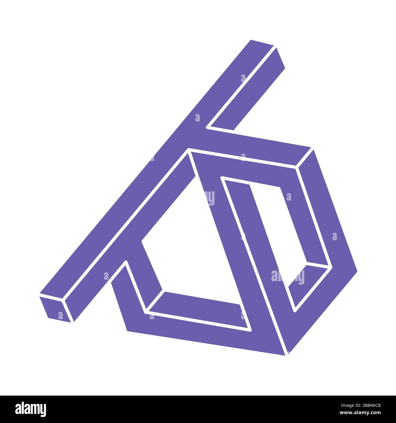 Escher paradox geometry. Logo. Optical illusion object. Sacred ...