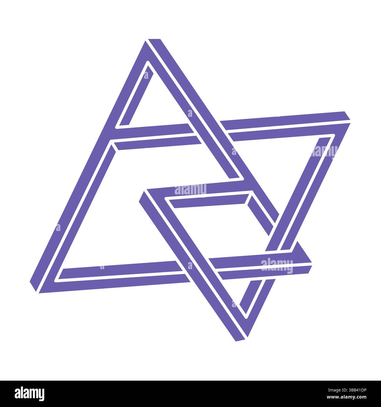 Optical illusion logo. Impossible shapes. Sacred geometry figures ...