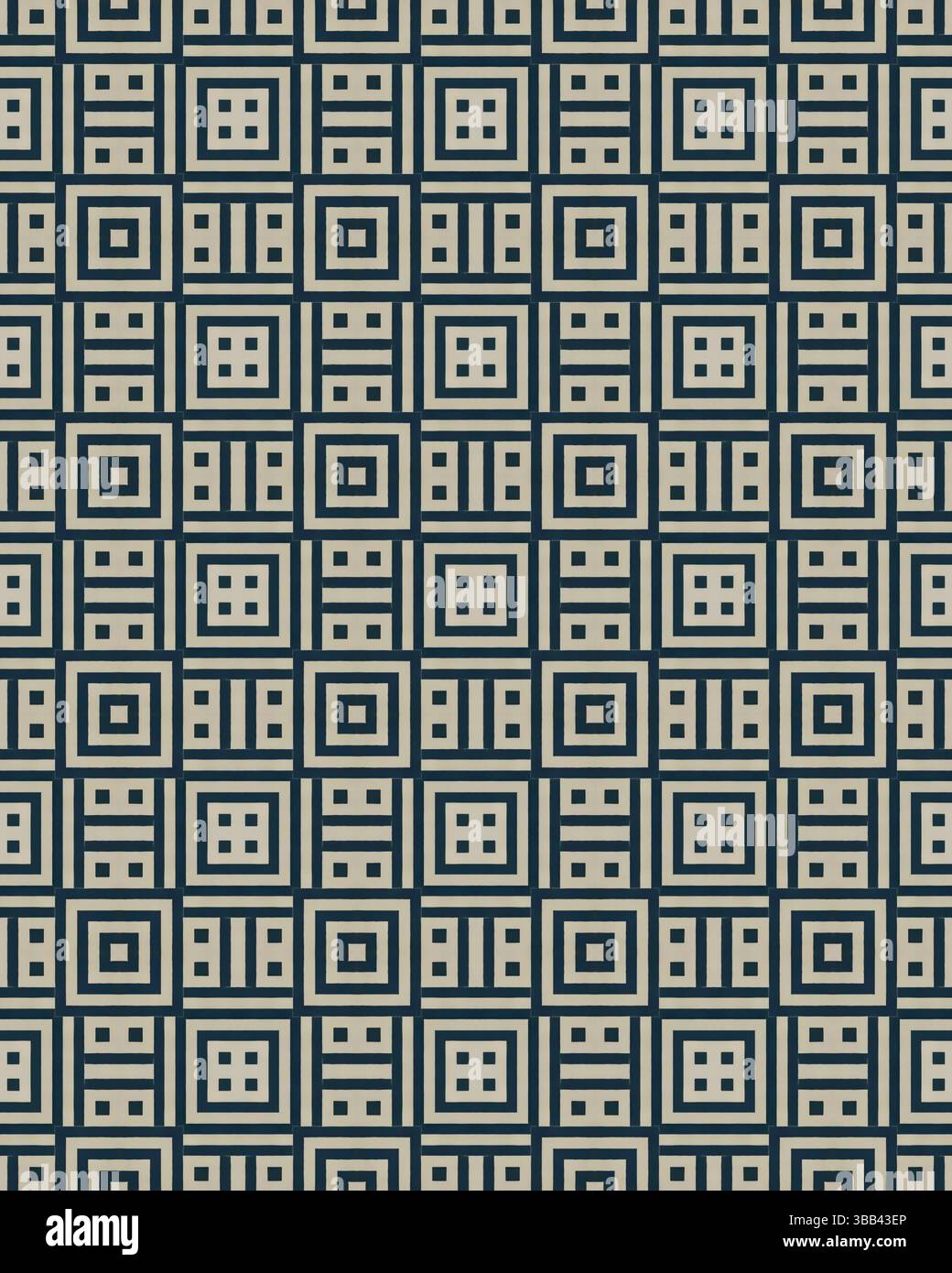 A decorative display of interlocking geometric shapes forms a repeating ...