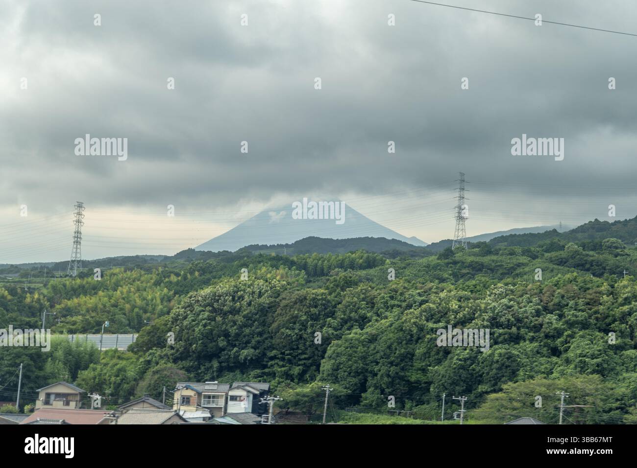 Mount Fuji, Japan - 07.24.2024: Mt. Fuji from the Shinkansen Stock Photo