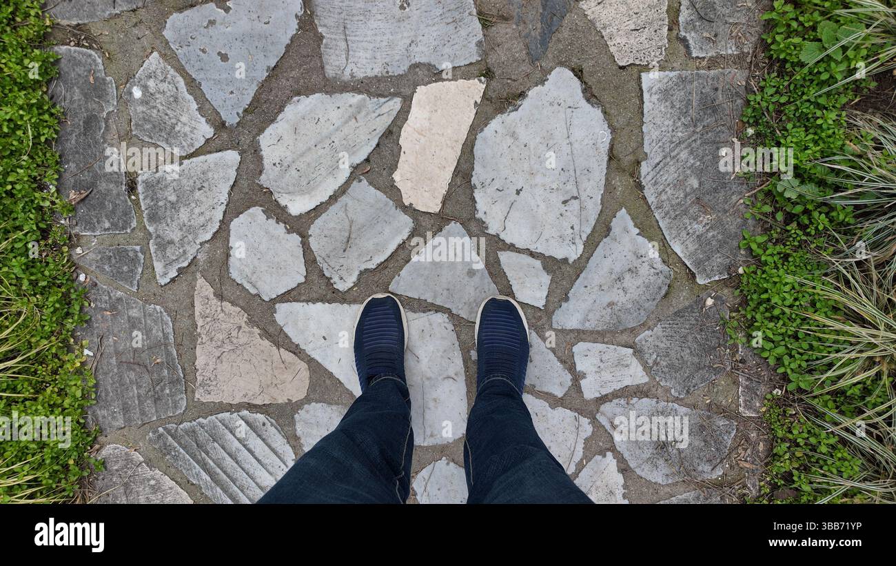 Stone pathway steps surrounded hi-res stock photography and images - Alamy