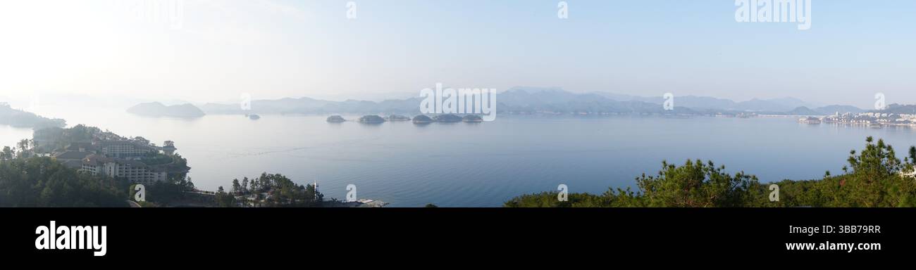Qiandao Lake (Thousand Island Lake), Zhejiang, China – Scenic Reservoir with Countless Islands Stock Photo