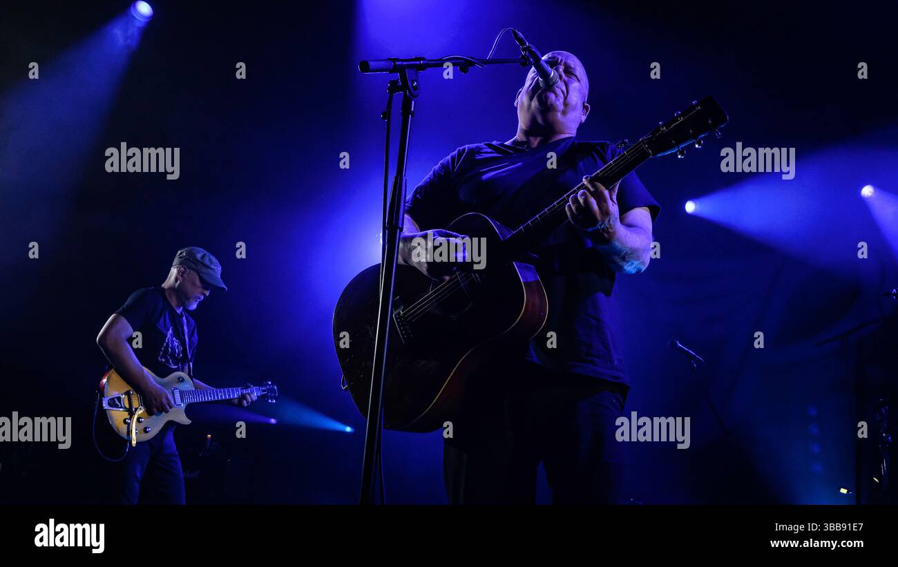 Glasgow, UK. 14th May, 2025. Joey Santiago and Black Francis of Pixies ...