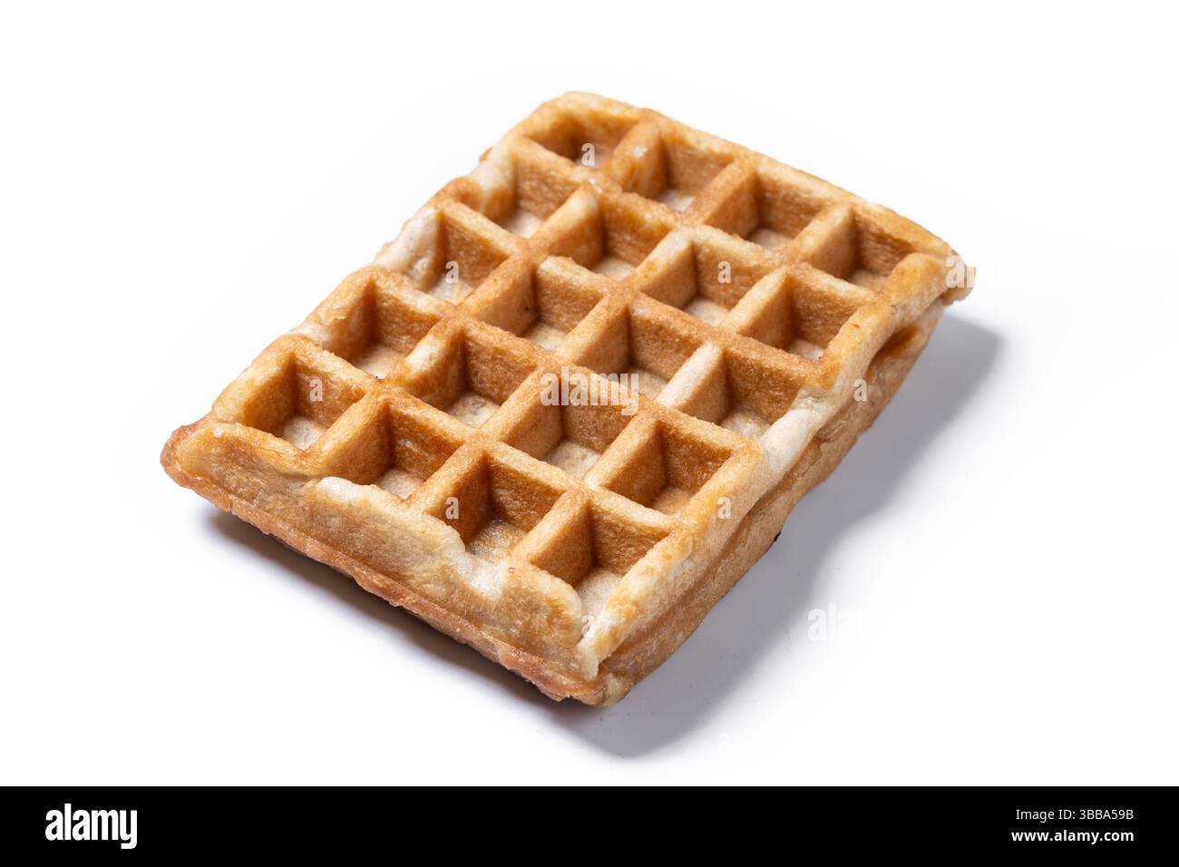 Belgian Waffles isolated on white background Stock Photo
