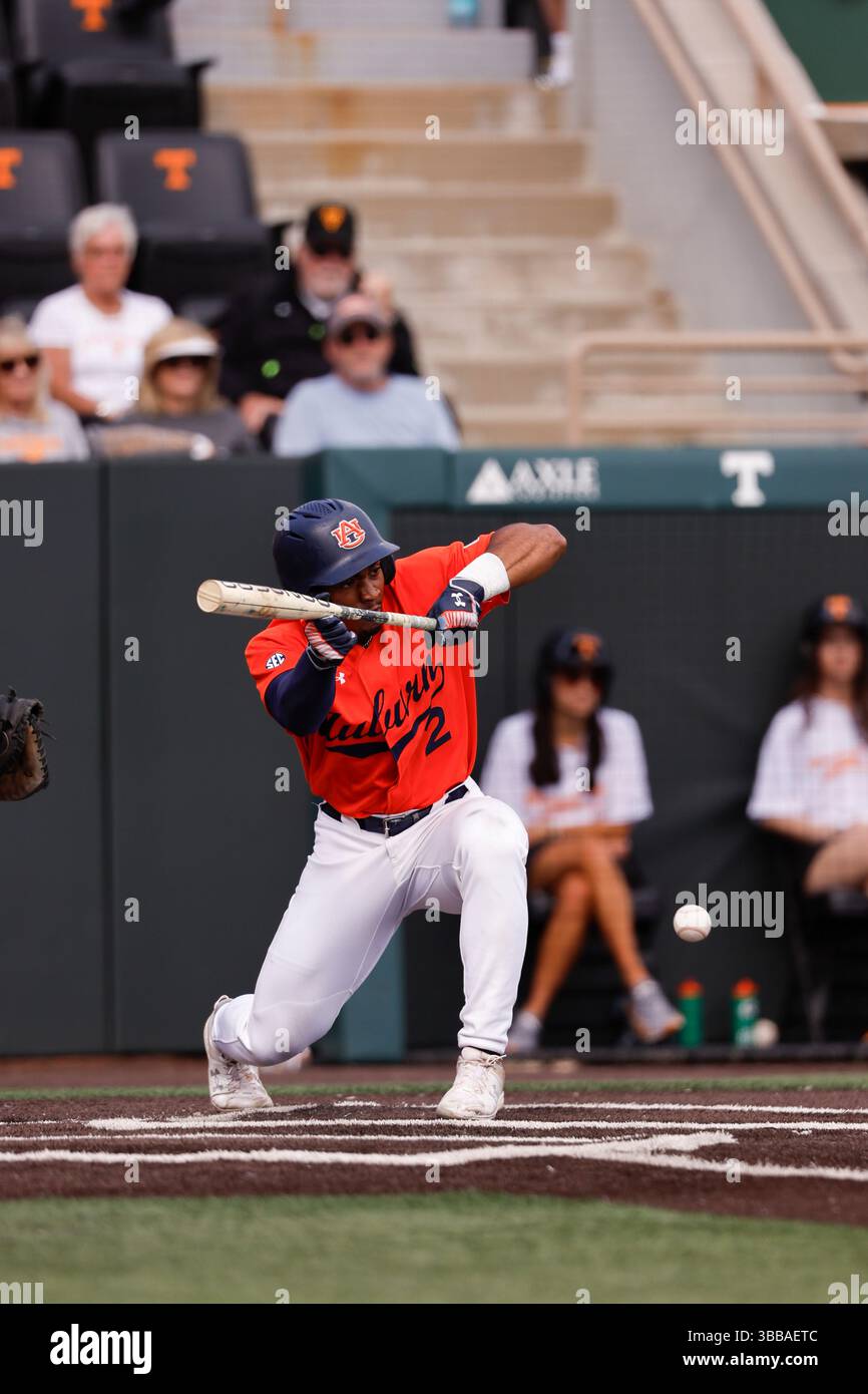Auburn Tigers second baseman Chris Rembert (2) at bat against the ...