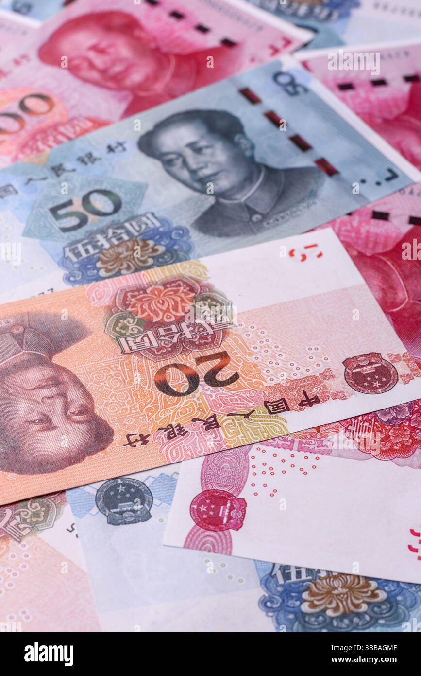 Paper Money Rmb Chinese paper money yuan renminbi, Chinese banknotes as background ...