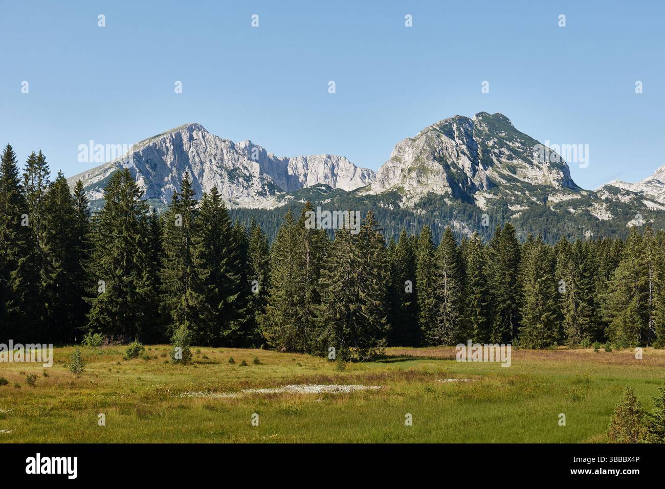 High mountain landscape view in the Dinaric Alps in Montenegro Stock ...