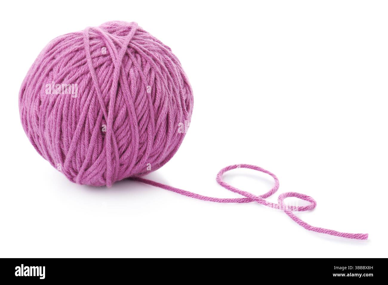 Ball of violet yarn isolated on white Stock Photo - Alamy
