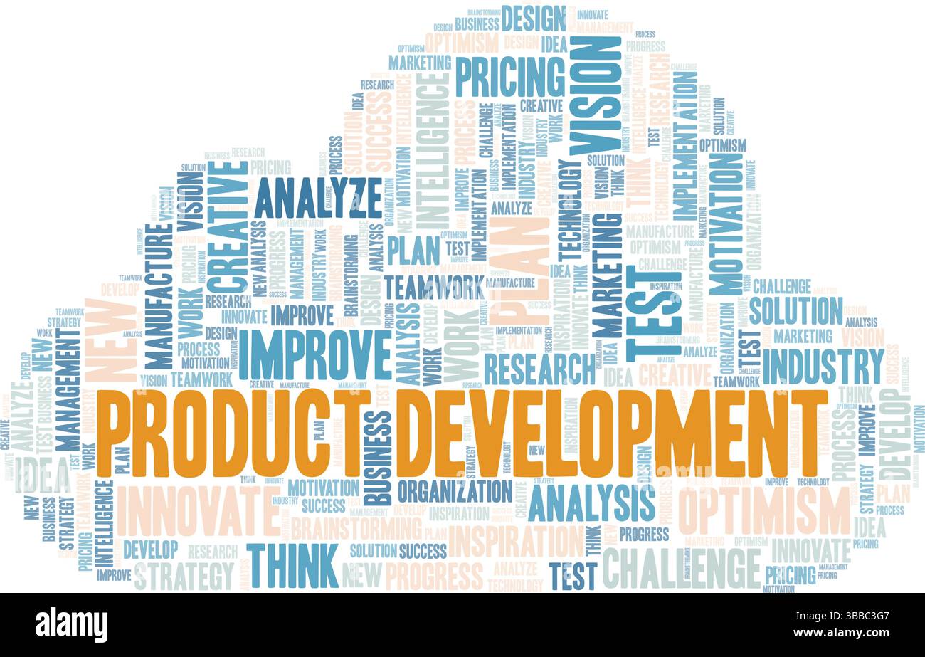 Product Development word cloud conceptual design isolated on white ...