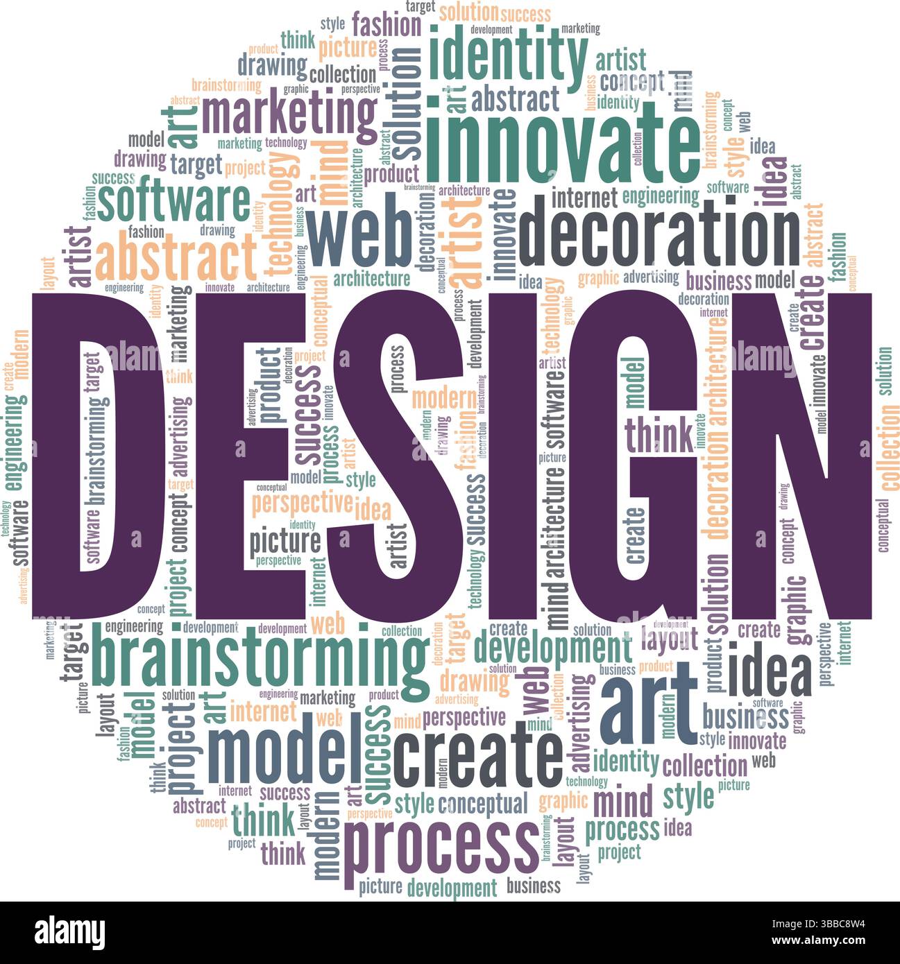 Vector Word Design Design vector illustration word cloud isolated on a white background ...