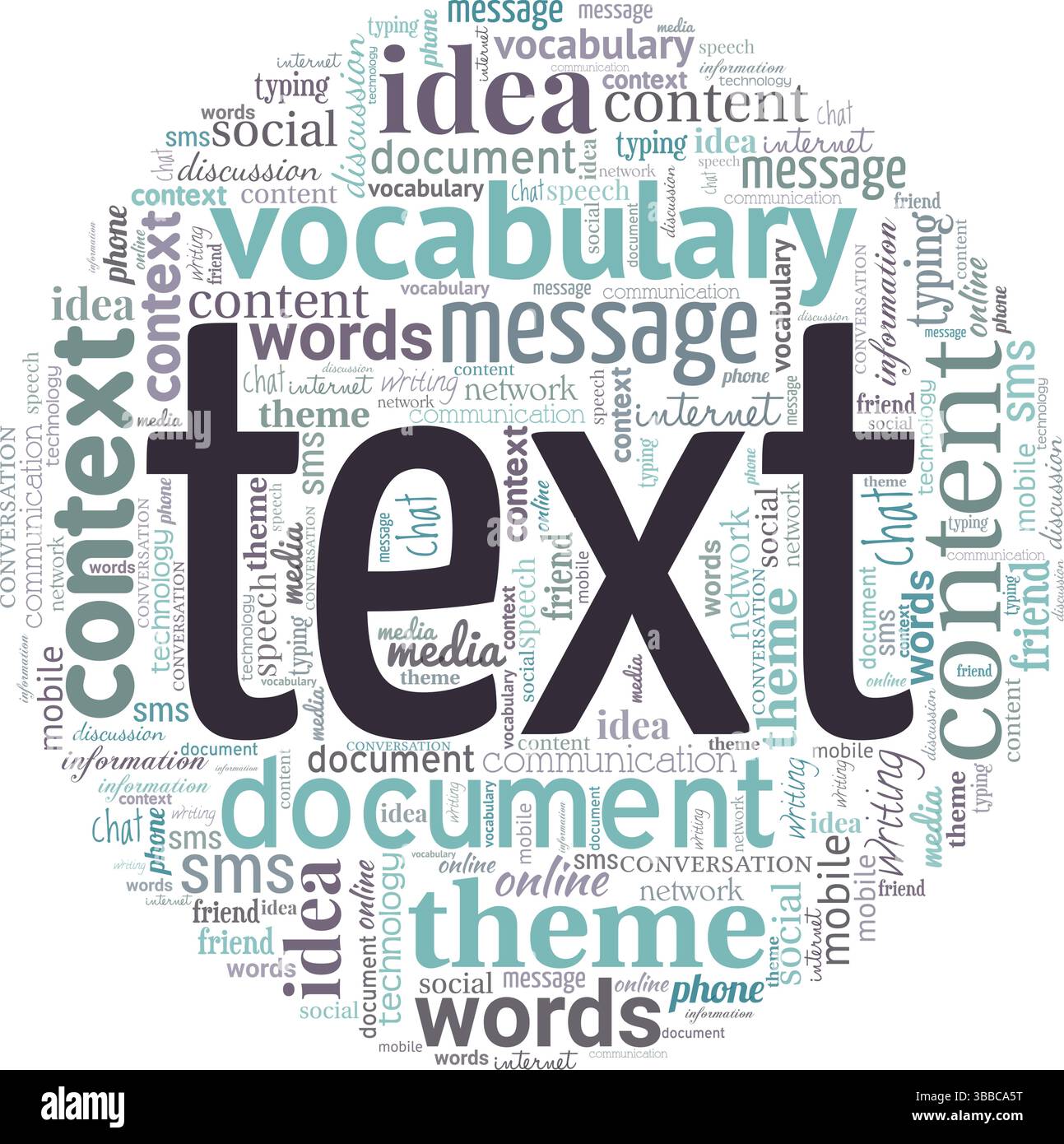 Text word cloud conceptual design isolated on white background. Stock Vector